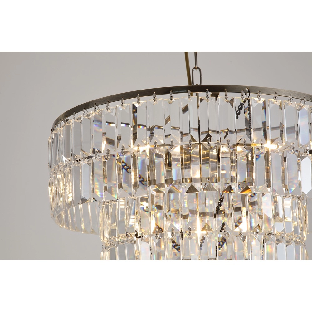 Kronleuchter Empire antikes Messing Ø 50cm Searchlight 5053423303888