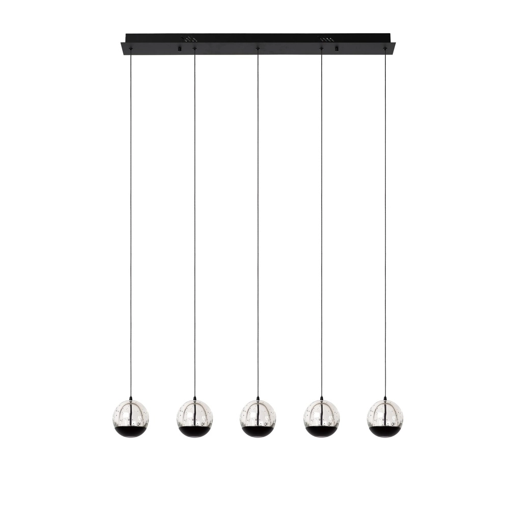 Design-Pendellampe Sentubal 5-Licht Schwarz