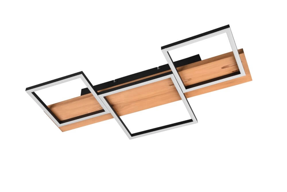 LED-Deckenleuchte aus Holz Harper 3-flammig Trio 4017807524994