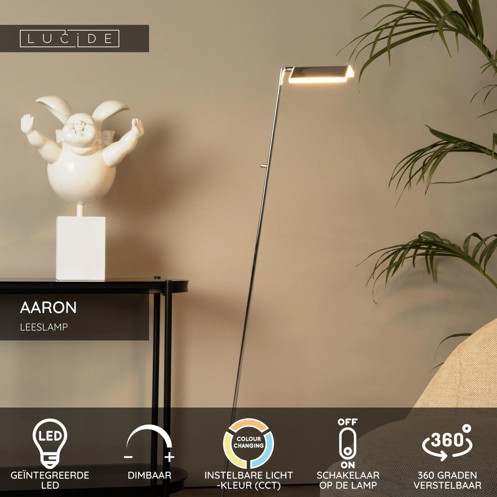 LED-Leselampe Aaron Konstruktionsmessing Lucide 5411212194015