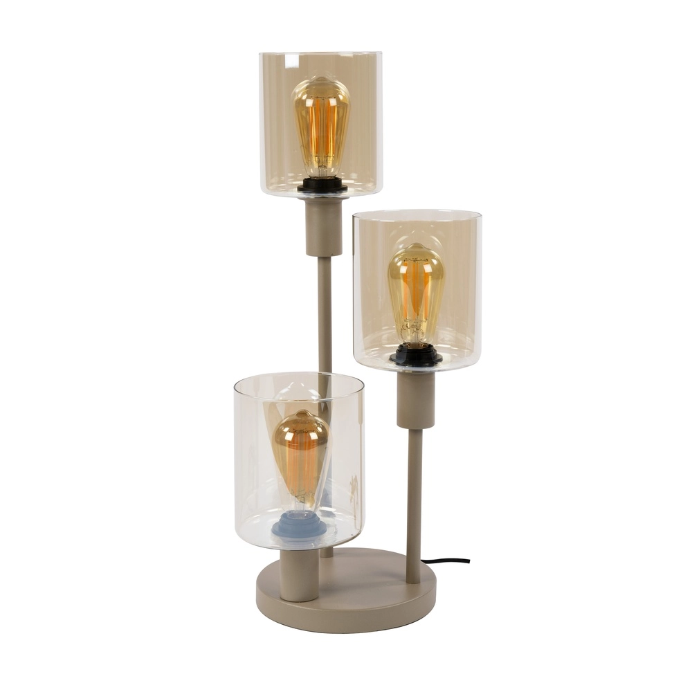 Design-Tischlampe Sepiora 3-hell sandbraun Lyora 8716803515314