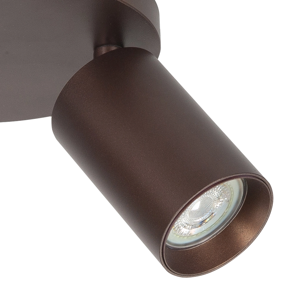 Aufputz-Spot Mila 2-flammige runde Schokolade Highlight 8718379050404