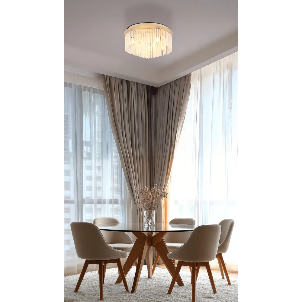 Deckenlampe Gorley sandbraun mit Glas Ø 50cm Globo 9007371578719