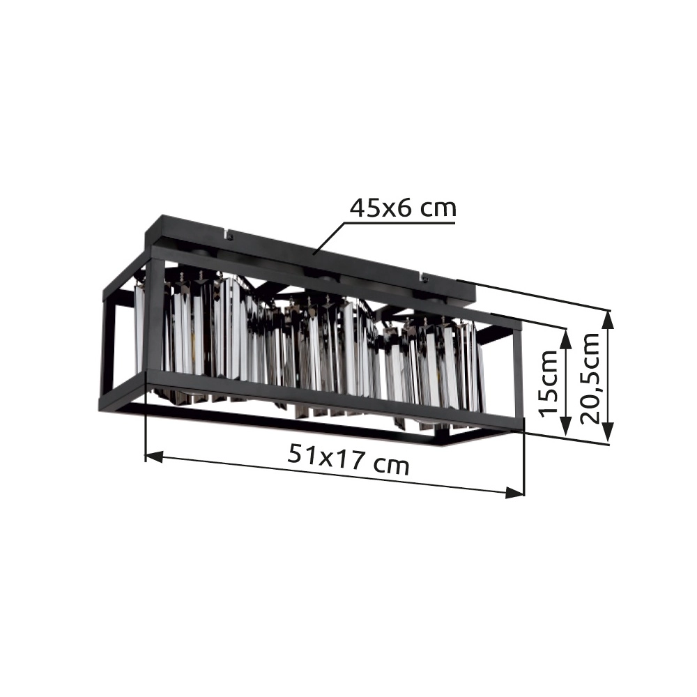 Deckenlampe Mathilde Schwarz Globo 9007371433117