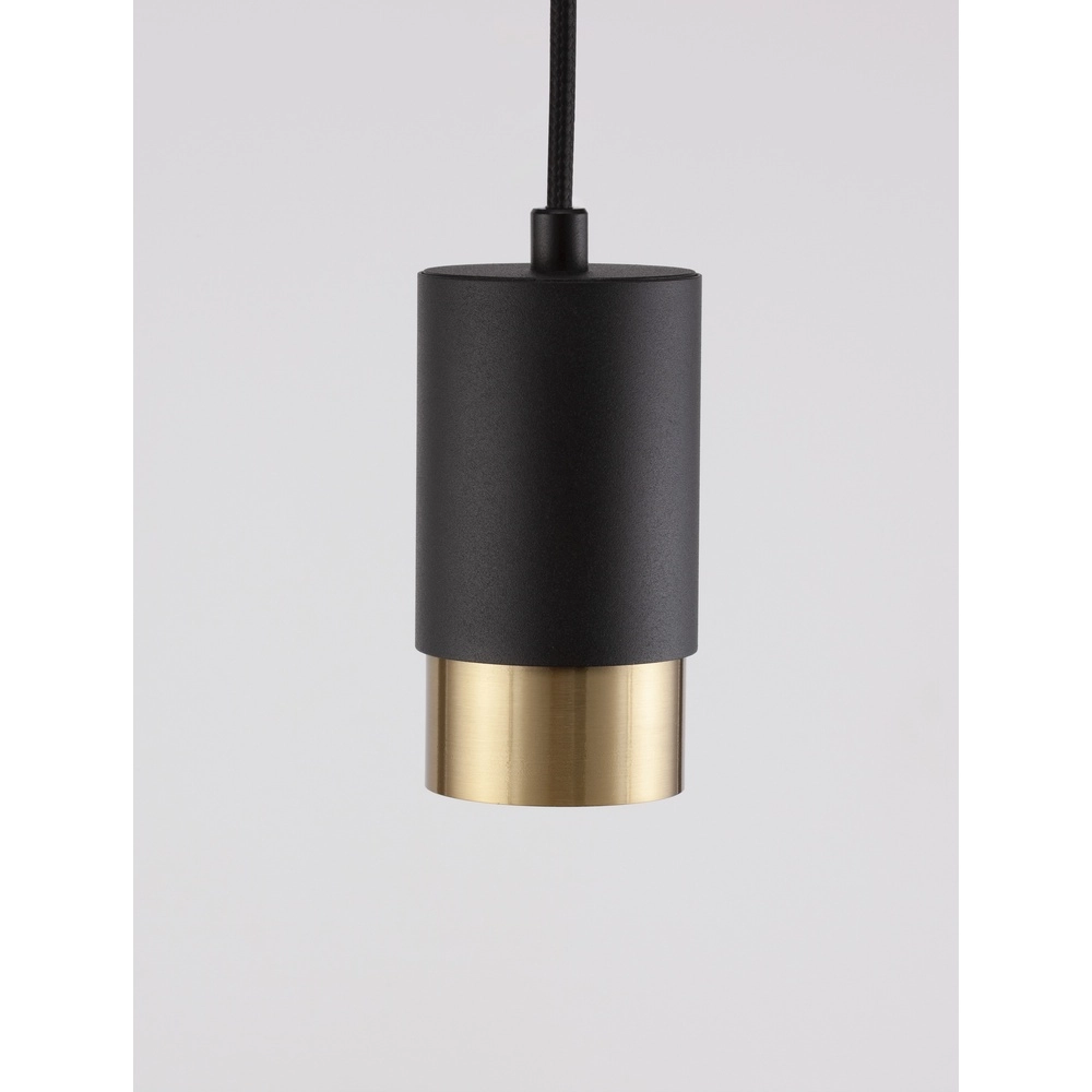 Pendelleuchte Pongo S single 10,8cm schwarz mit gold Lyora 5212017430311
