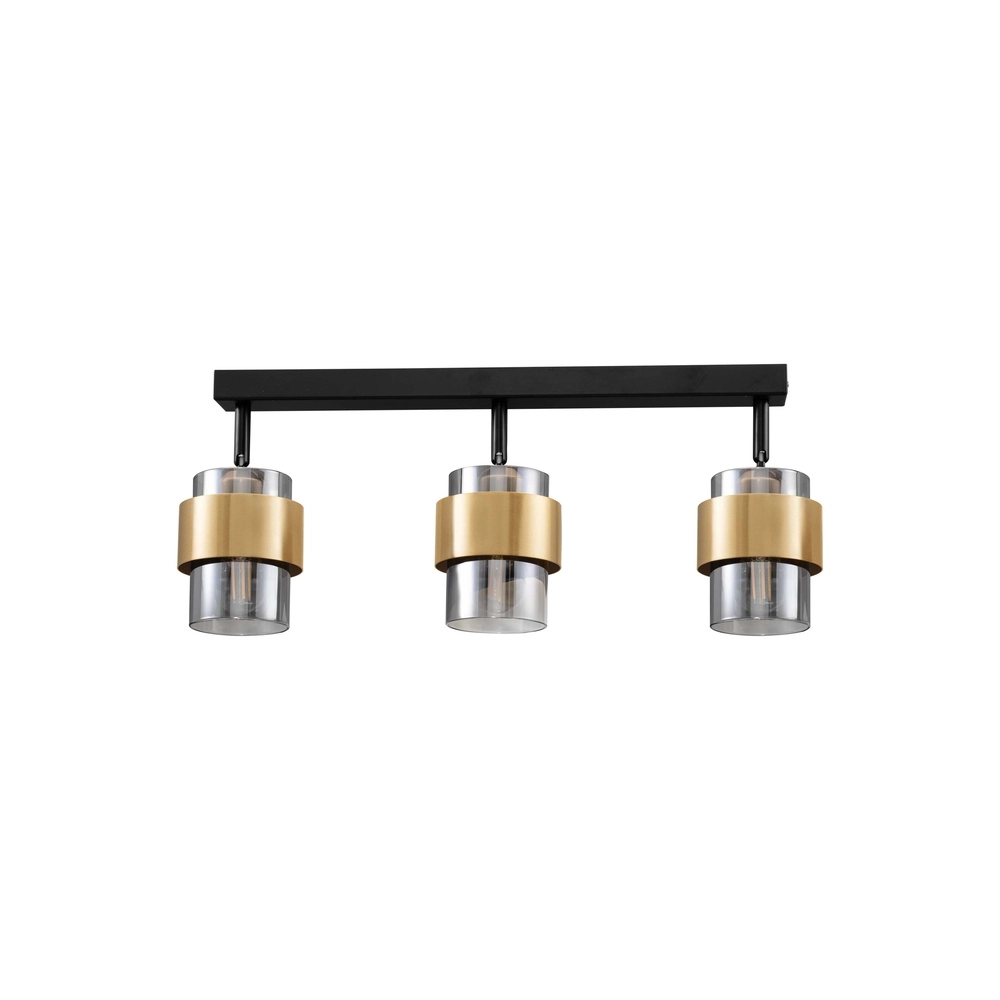 Deckenlampe Sianna 3-flammig schwarz mit gold Lyora 5212017452610