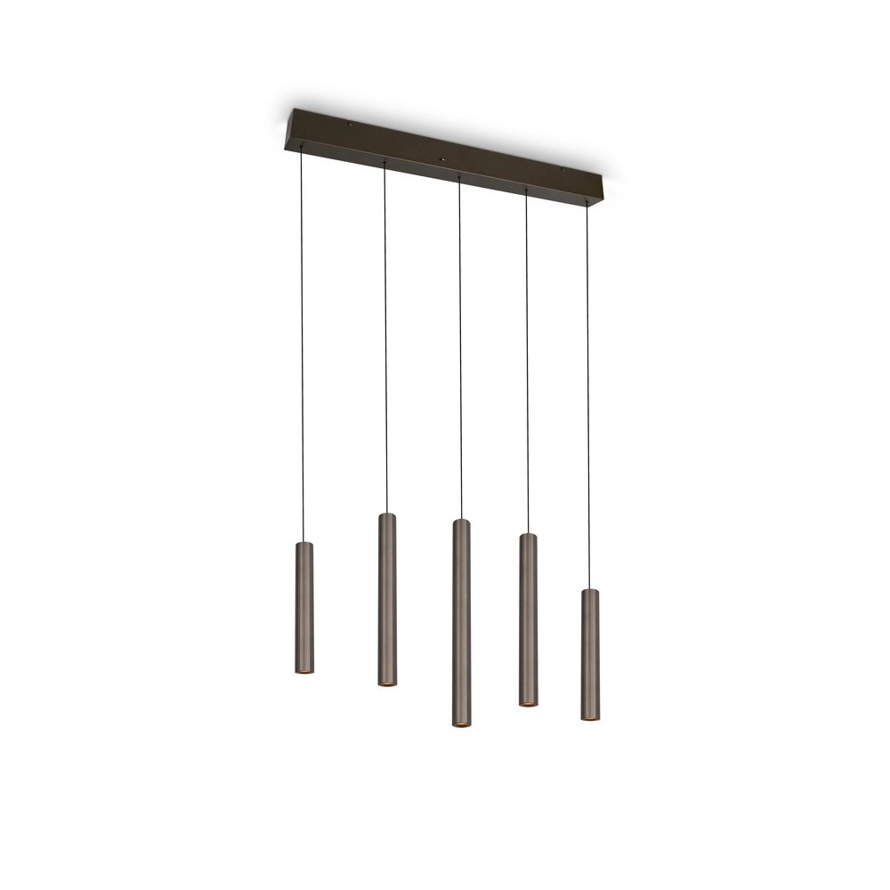 Elegante Pendellampe Arimato 5-Licht Platin