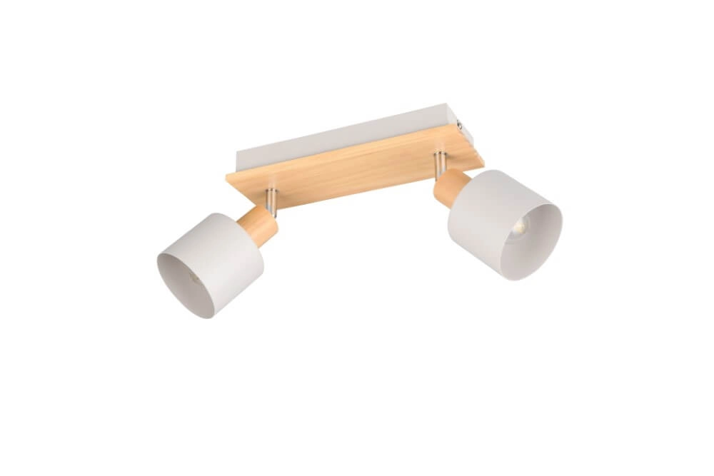 Doppelte Deckenleuchte Shanti mit Holzoptik Trio 4017807615722