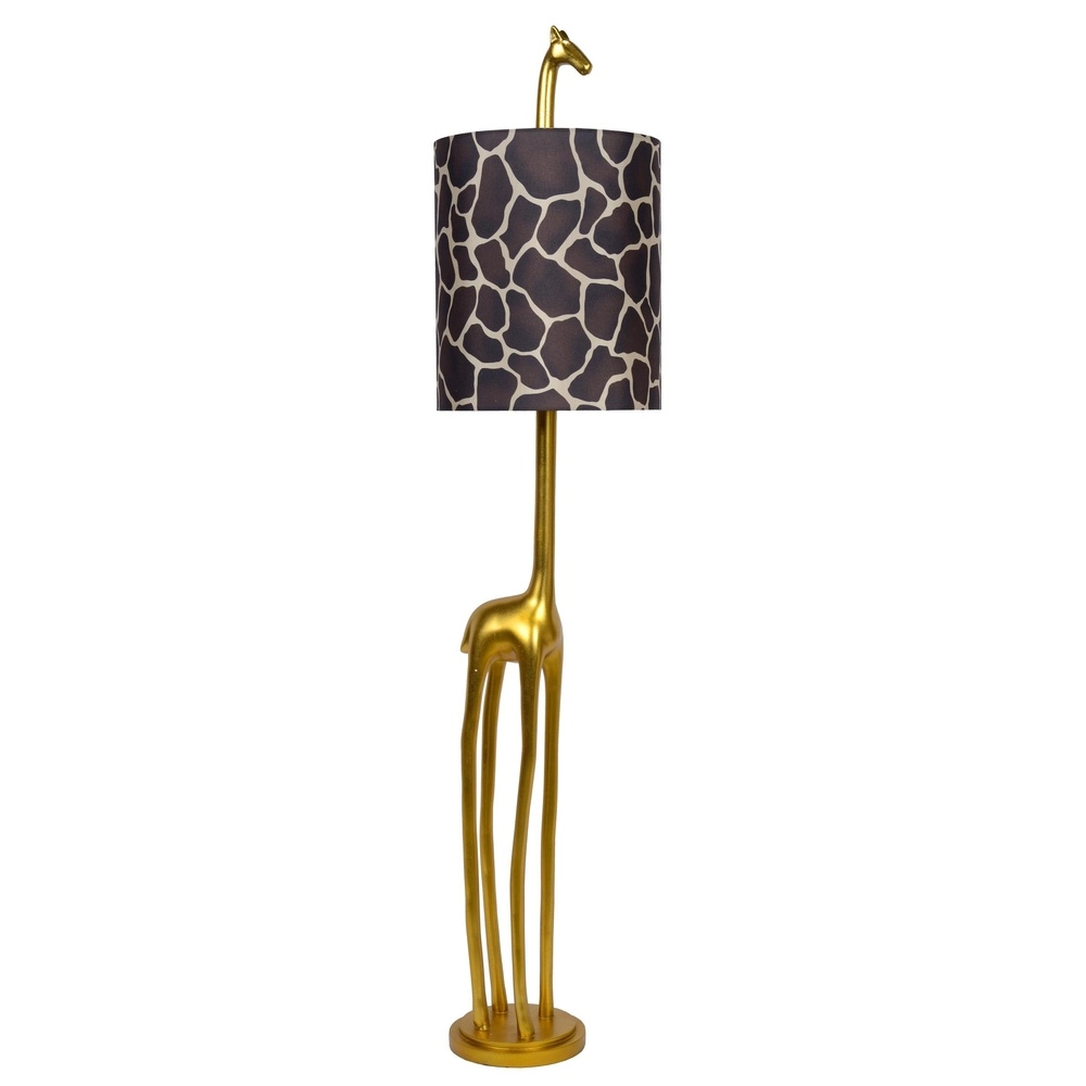 Tischlampe Extravaganza Miss Tall Giraffengold mit Schwarz