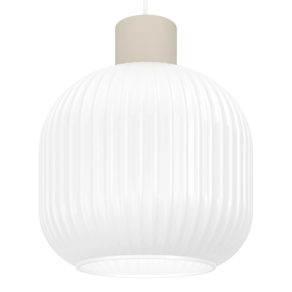 Design-Pendellampe Dasmina Sandbraun mit weißem Ø 20 cm Eglo 9008606406265