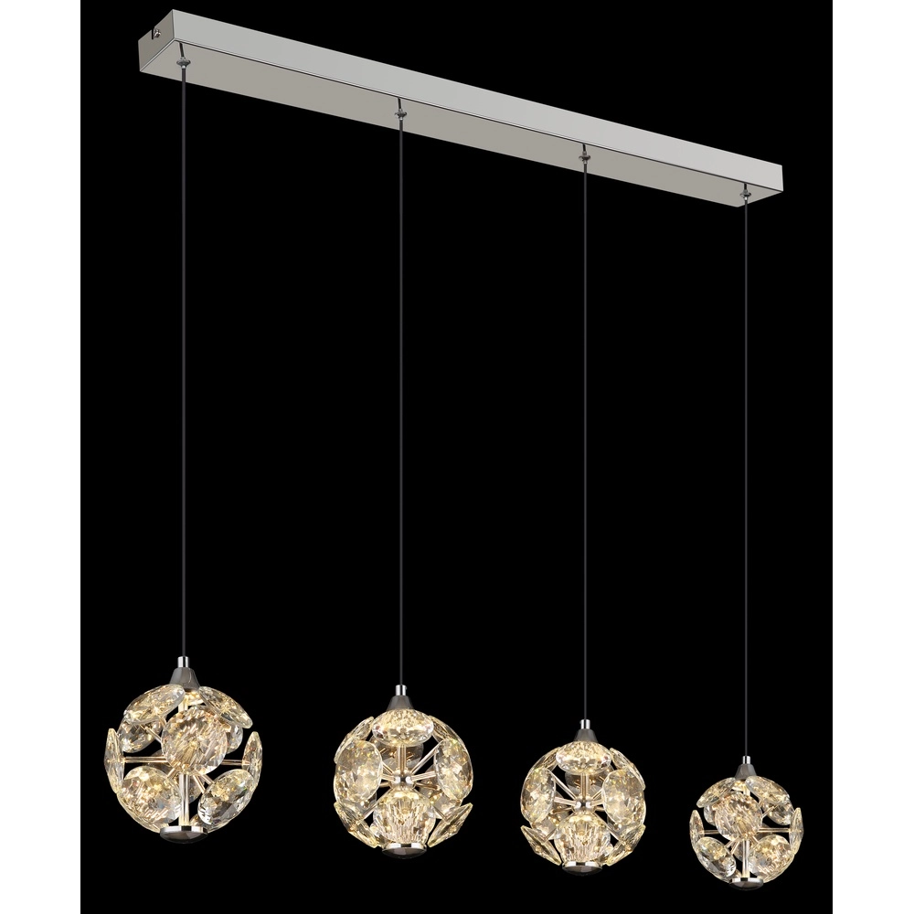 4-Licht Pendellampe Virina Chrom Globo 9007371481255