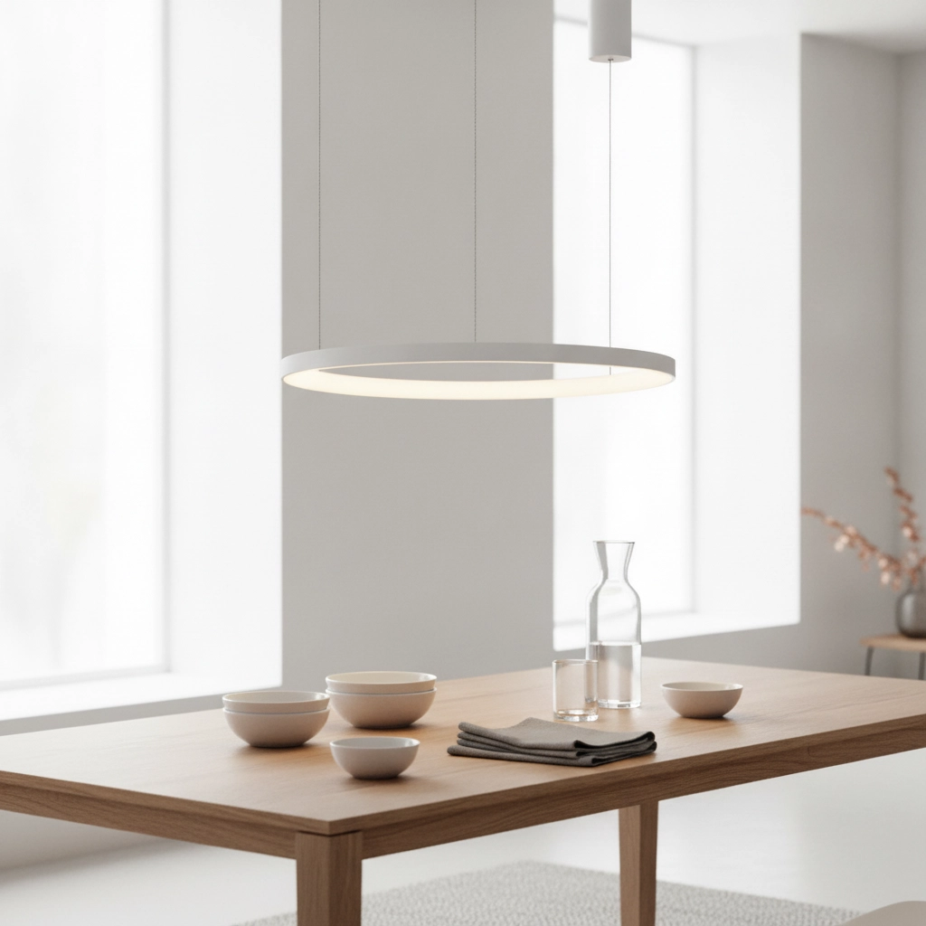 Design-Pendelleuchte Pertino weiß Ø 58cm 2700K
