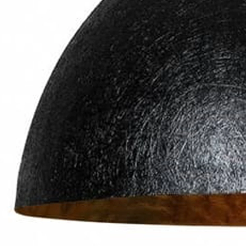 Robuste Hängelampe Mezzo Tondo 50 cm schwarz mit gold ETH 8718226342188
