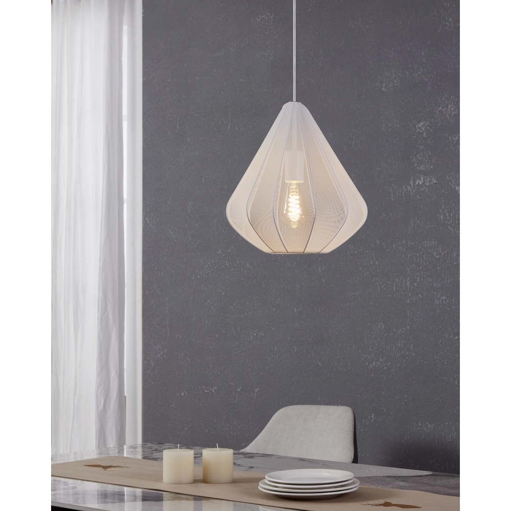 Pendellampe Ø 33 cm Dolwen Weiß - Japandi Eglo 9002759439965
