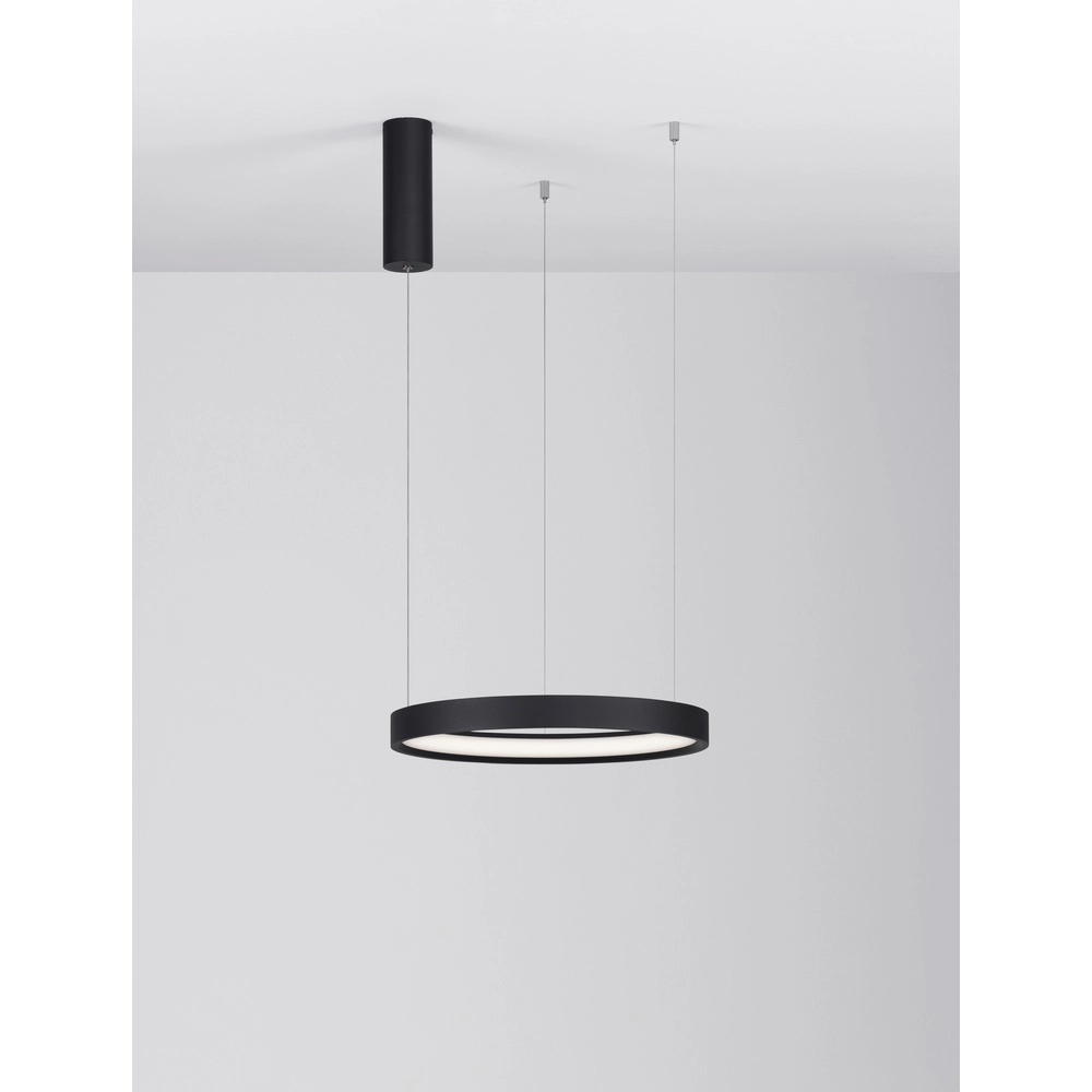 Runde Pendelleuchte Perrine schwarz Ø 40cm