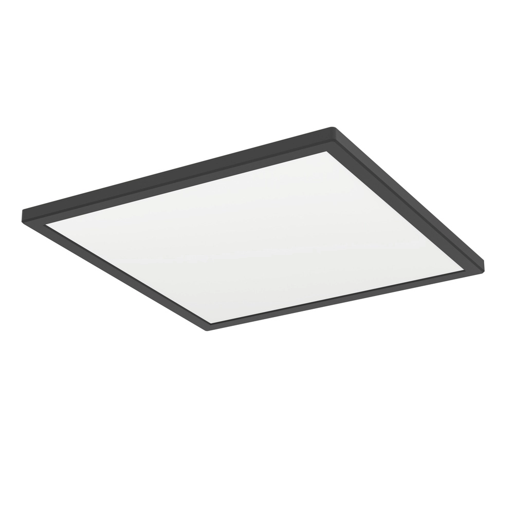 Badezimmerlampe mit Fernbedienung Rovito-R Quadrat – Schwarz – 39x39 cm