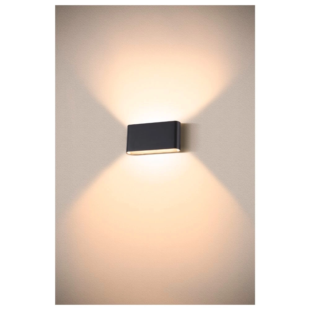 LED-Wandstrahler Oval 18 Oben und unten – schwarz SLV 4024163273442