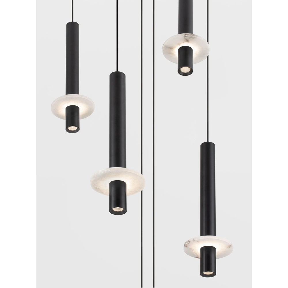 Design-Pendellampe Noemi schwarz mit weißem Ø 47 cm Lyora 5212063503281