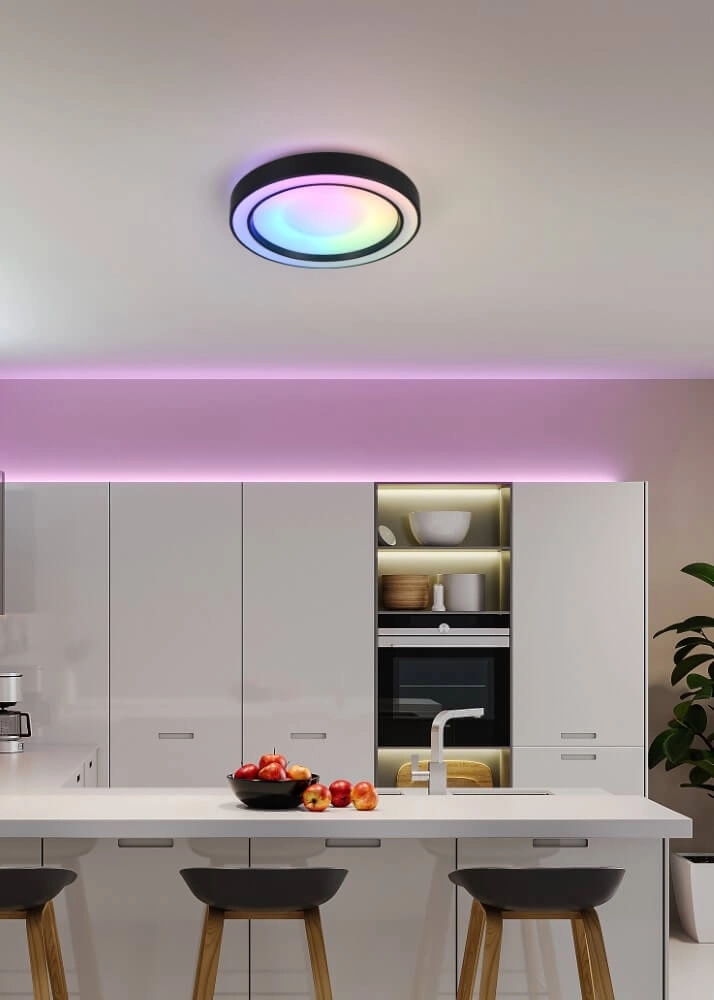 RGB-Deckenleuchte Arco Ø 40cm Trio 4017807619454