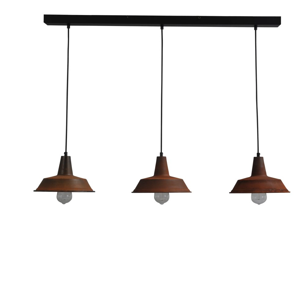 Pendelleuchte Industria 25 3 Lichtrostbraun