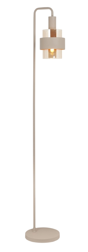 Trendige Stehlampe Marrone Sand mit Glas Highlight 8718379051739