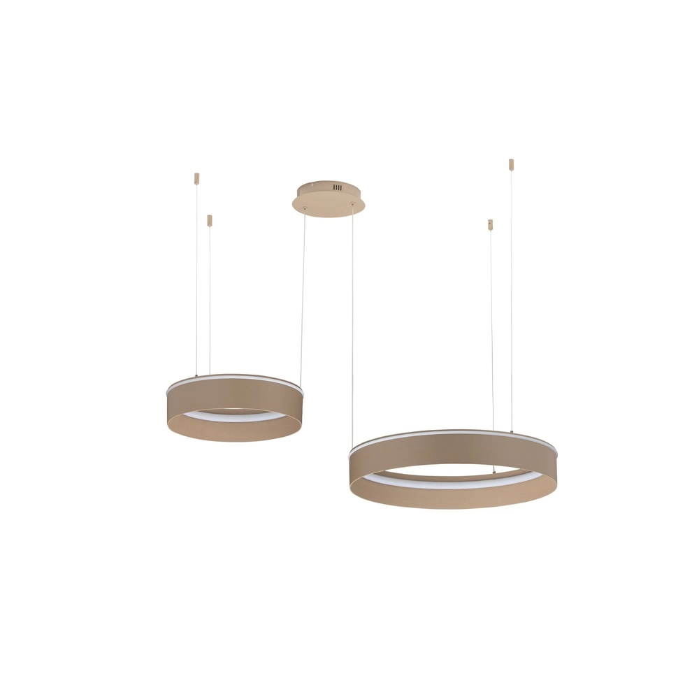 Moderne Pendellampe Olivia Doppelter Sandbraun Lyora 5212017494269