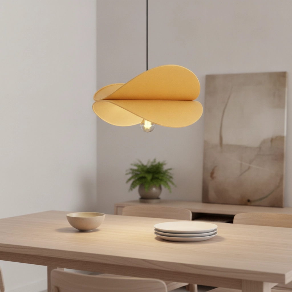 Moderne Pendellampe Luve Schwarz mit Gelb