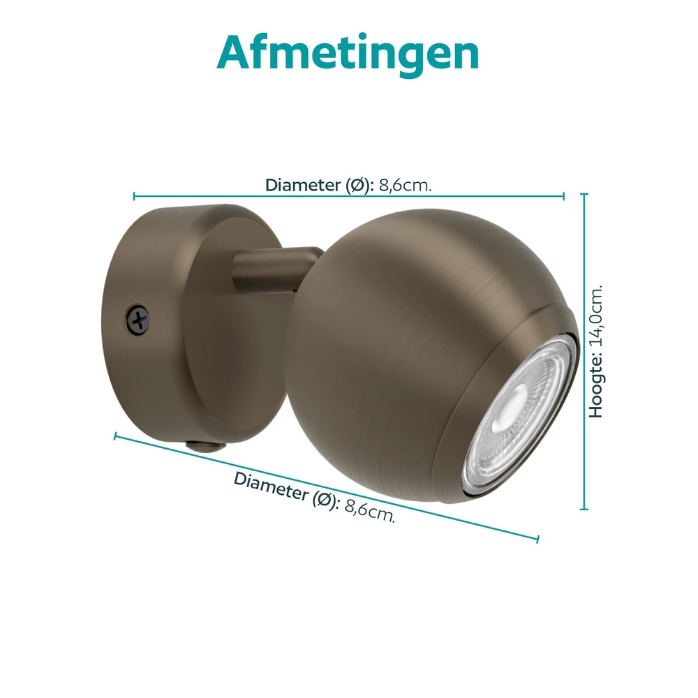 Design-Wandlampe Bimeda 1 Dark Bronze