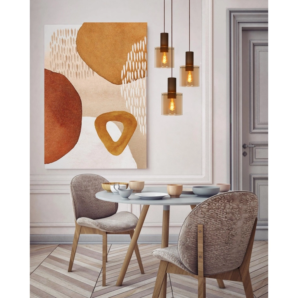 Pendellampe Toledo Bernsteinglas 3-Lampen Lucide 5411212740861