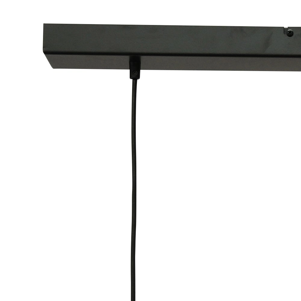 Schwarze Esszimmer-Hängelampe Bounty 3-flammiges zylindrisches Glas Masterlight 8718121247748