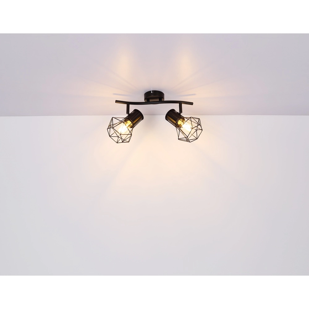 Deckenlampe Priska 2-Licht Schwarz Globo 9007371400171