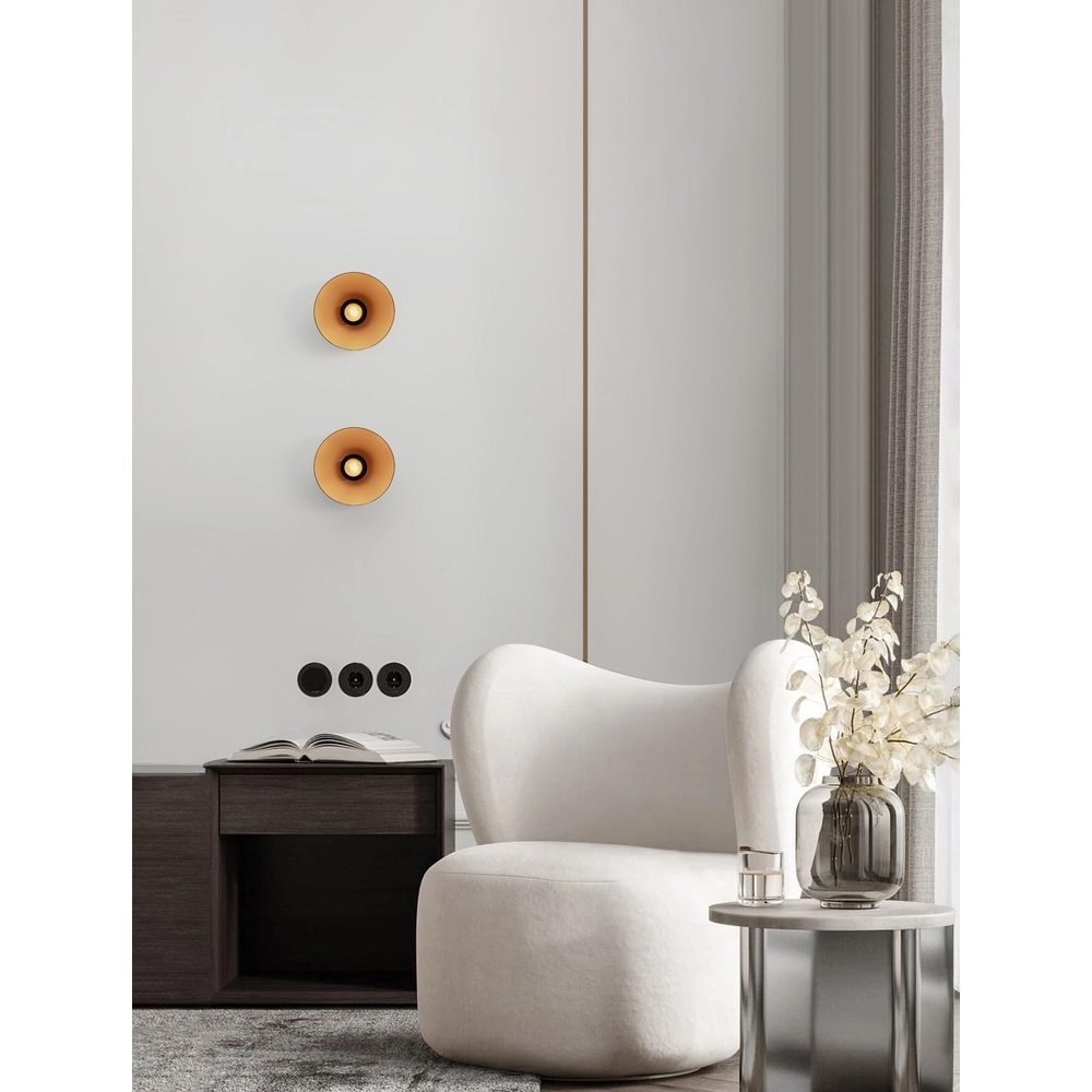 Design-Wandleuchte Onia schwarz mit gold Lyora 5212017458179