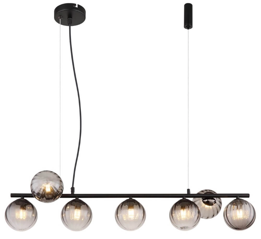 Hängelampe mit 7 Leuchten Dallerta Rauchglas Globo 9007371452576