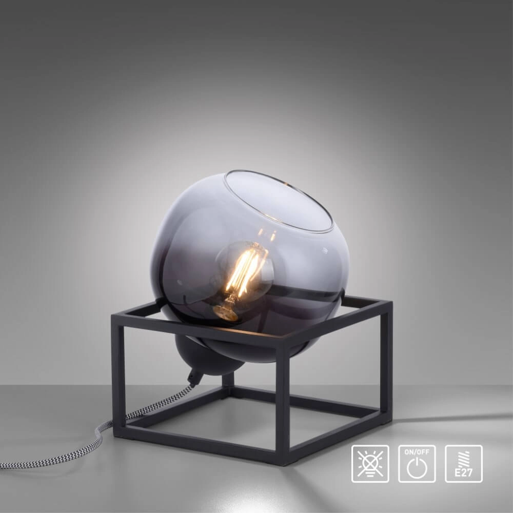 Schwarze Tischlampe Zea Just Light 4043689993771