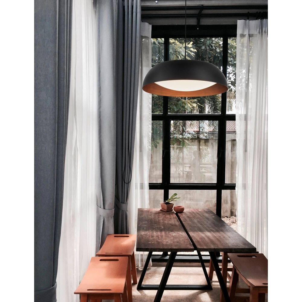 Design-Pendelleuchte Landon schwarz mit kupfer Lyora 5212017413611
