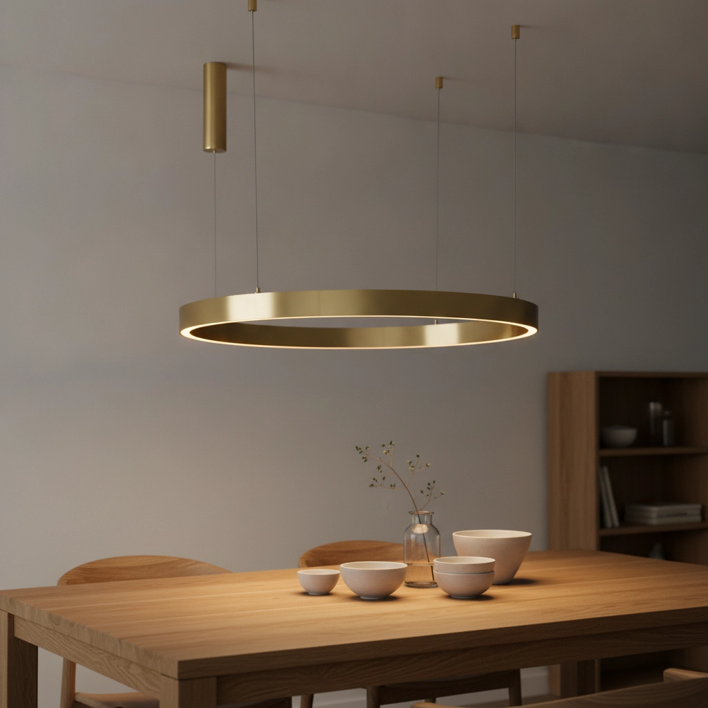 Design-Pendelleuchte Sting gold Ø 100cm