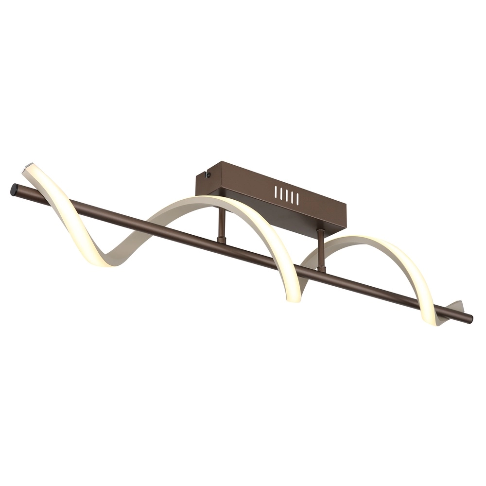 Deckenlampe Spiro Bronze mit braunem Sand