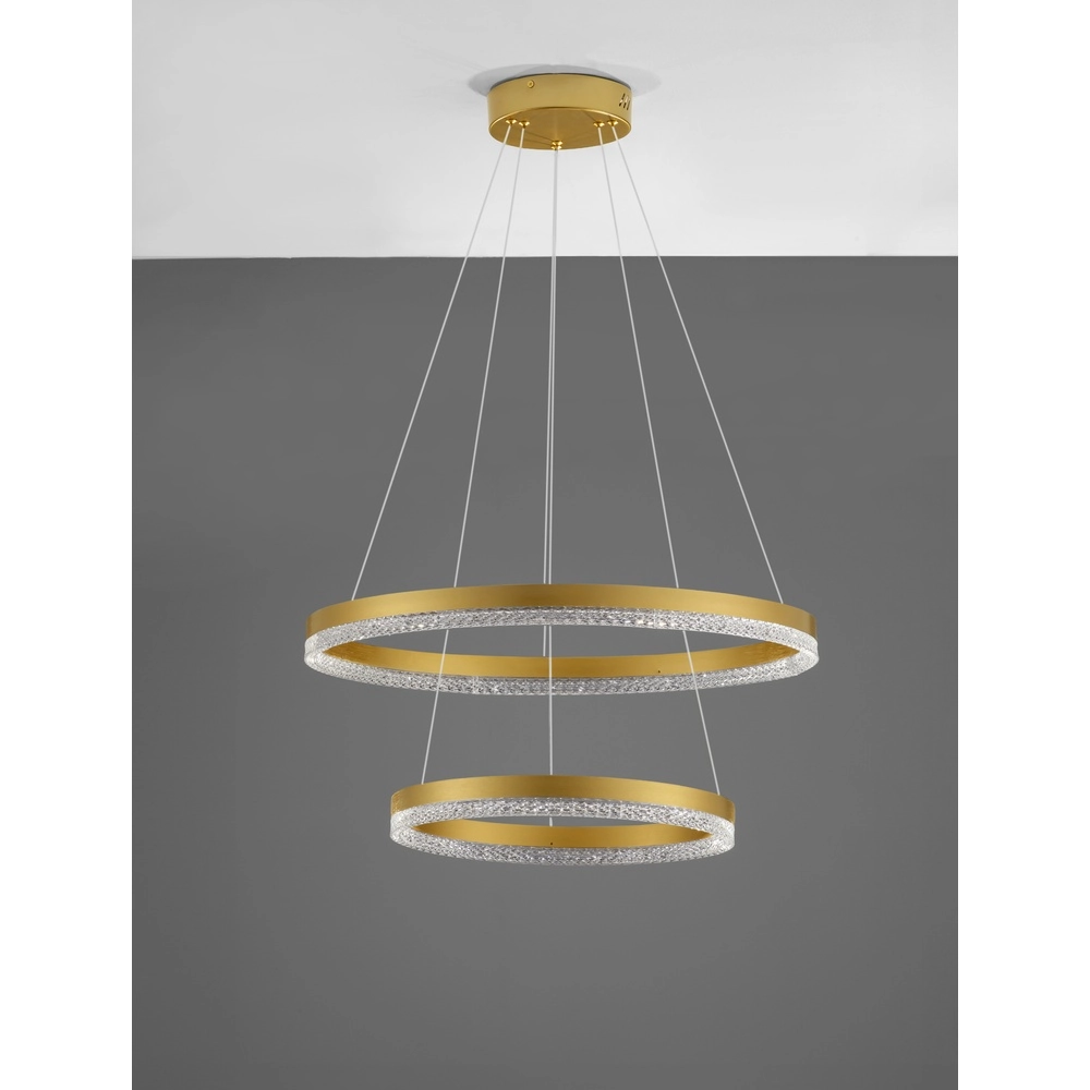 Pendelleuchte Adria gold Ø 60cm doppelt Lyora 5212017443816