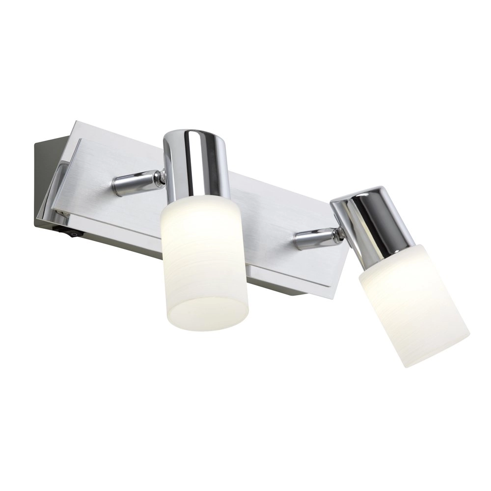 LED-Deckenstrahler Series 8214 2-Licht-Metallgrau mit chrom Trio 4017807220896