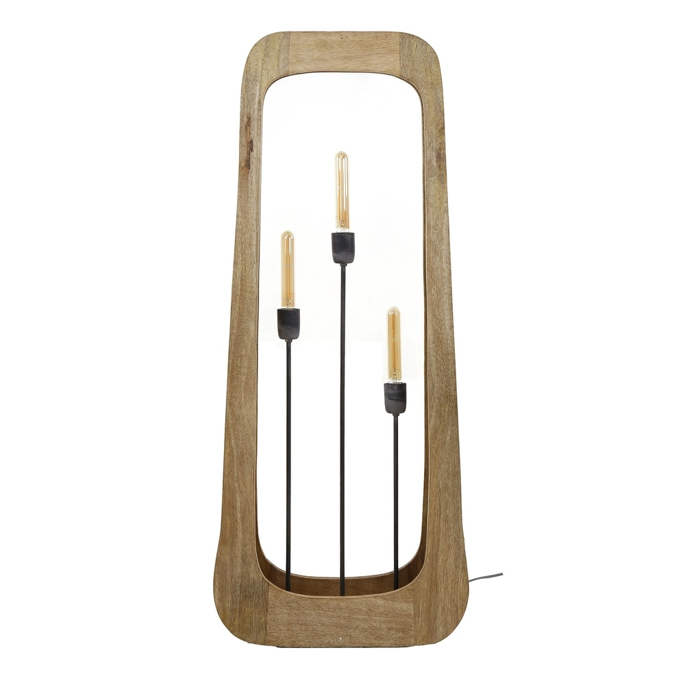 Holz-Stehlampe Bray 3x E27 – Mango-Holz Lyora 8716803511422