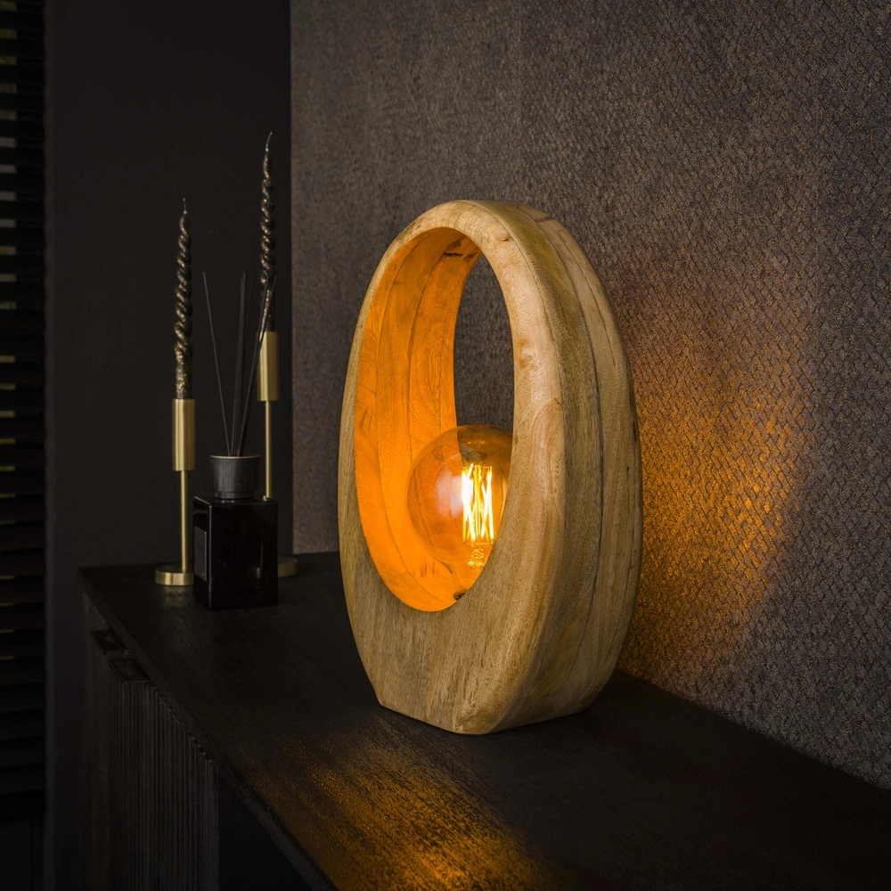 Mango-Holztischlampe Arch 1x E27 - 43cm Lyora 8716803511460