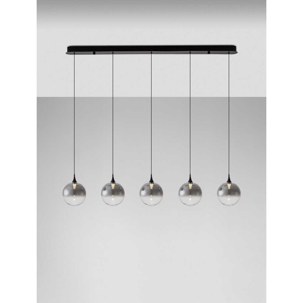 Pendelleuchte Orenda gerades 5-flammiges Rauchglas Lyora 5212017477668
