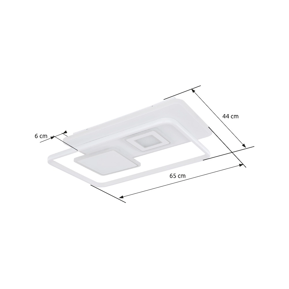 Design-Deckenlampe Roderick Weißes Rechteck 3000-6000K Globo 9007371411528