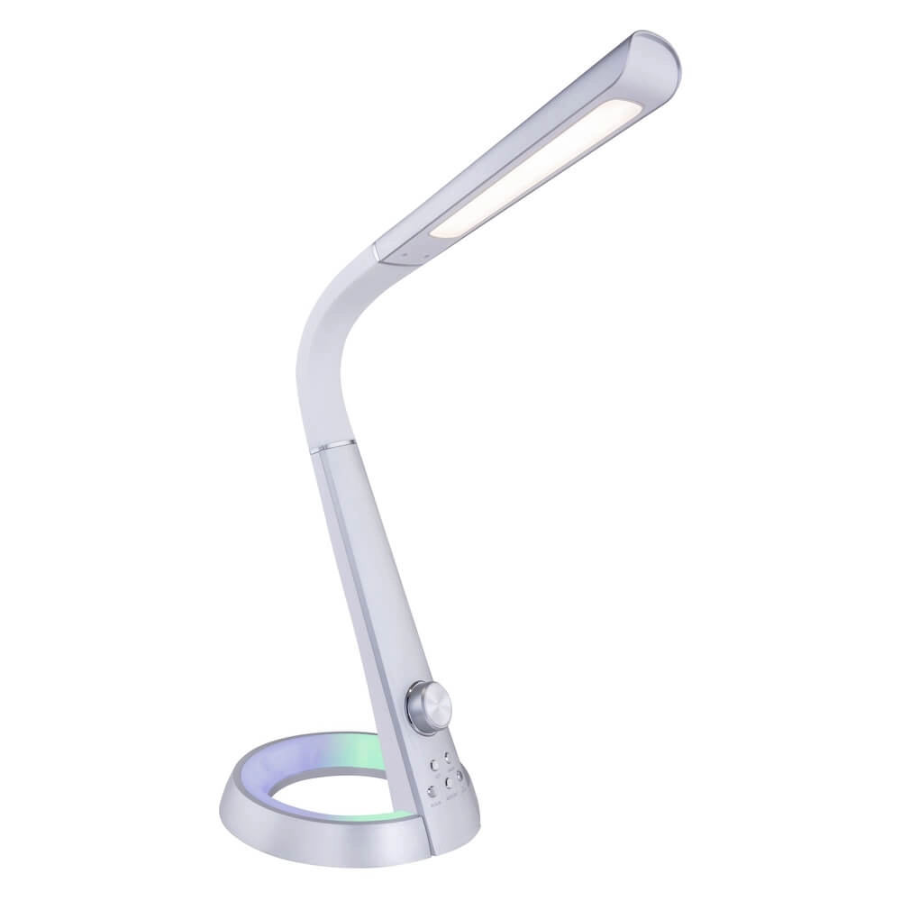 Schreibtischlampe Mitti Silbergrau