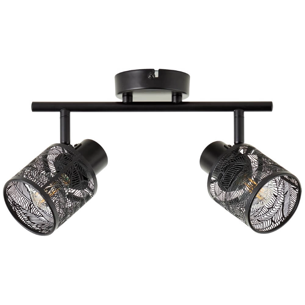 Schwarze Deckenlampe Bano 2-flammig Brilliant 4004353413476