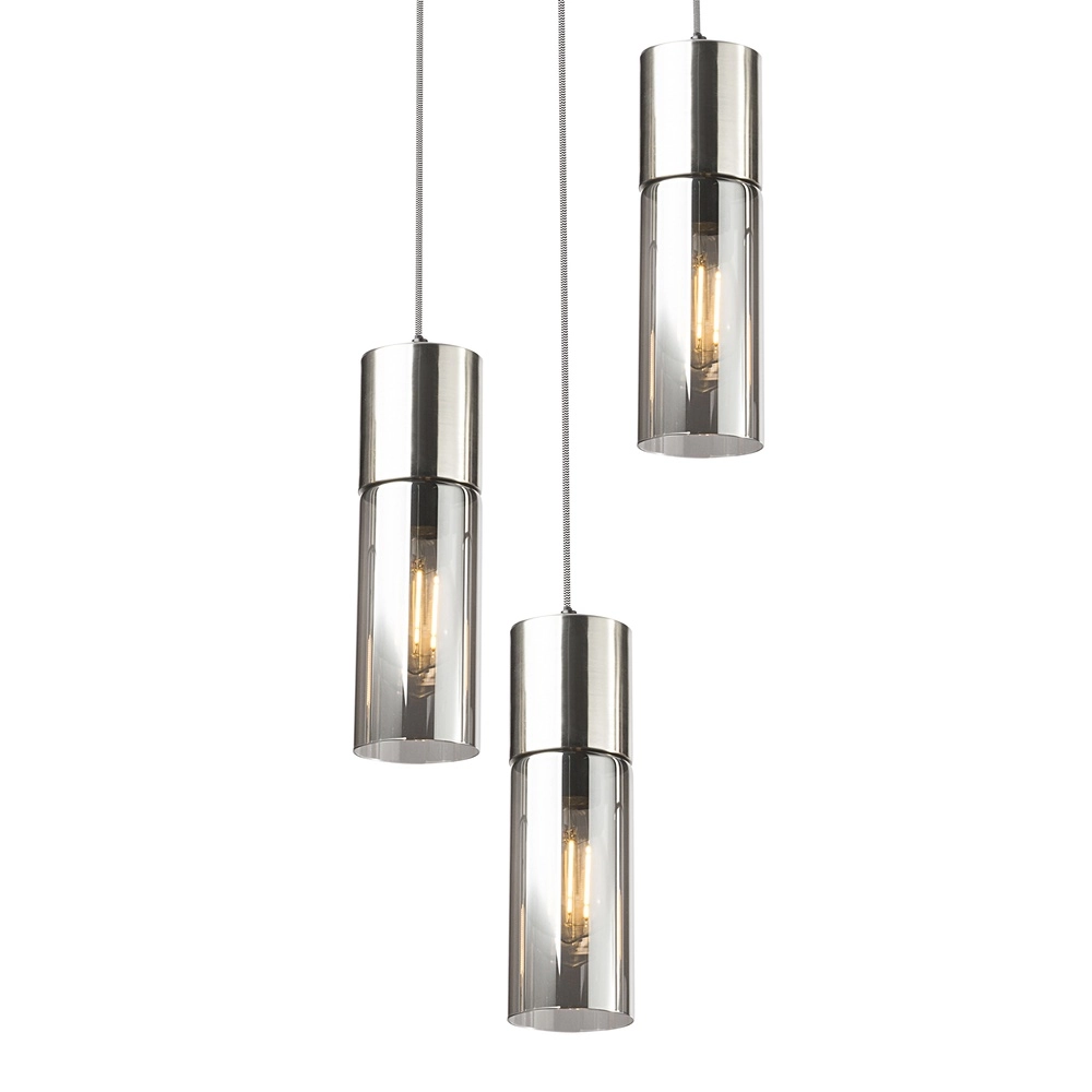 3-Licht Pendellampe Annika Nickel-Design Globo 9007371412686