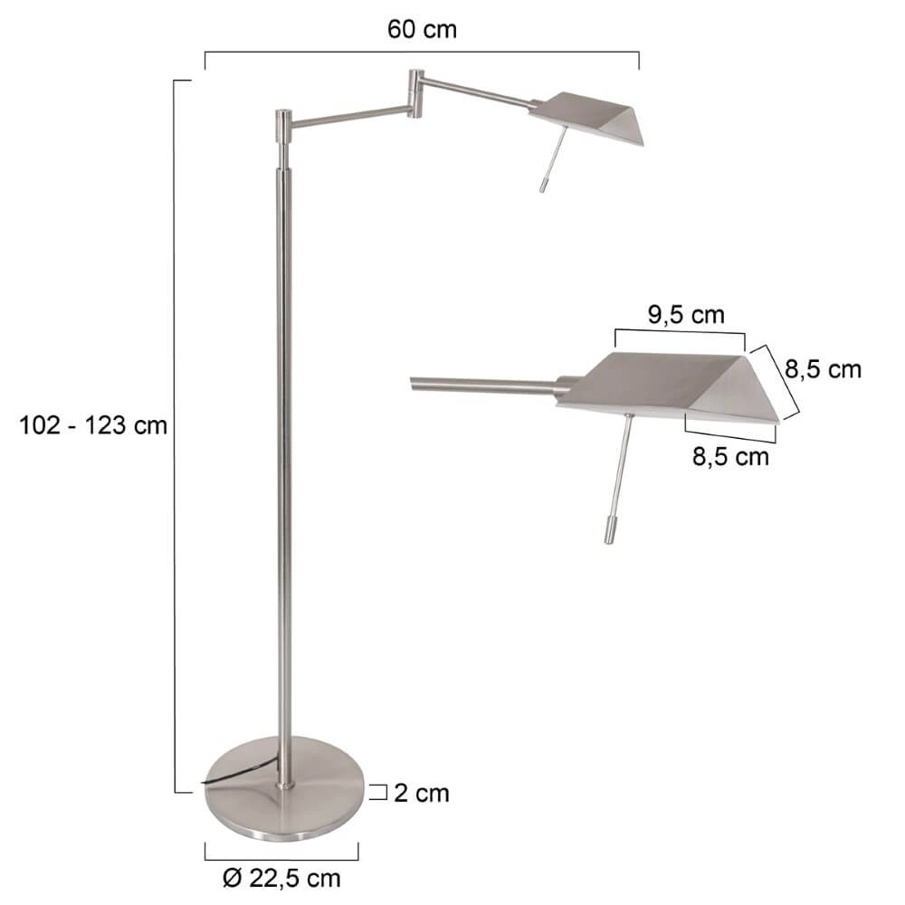 Leselampe aus Edelstahl Retina mit LED Steinhauer 8712746135688
