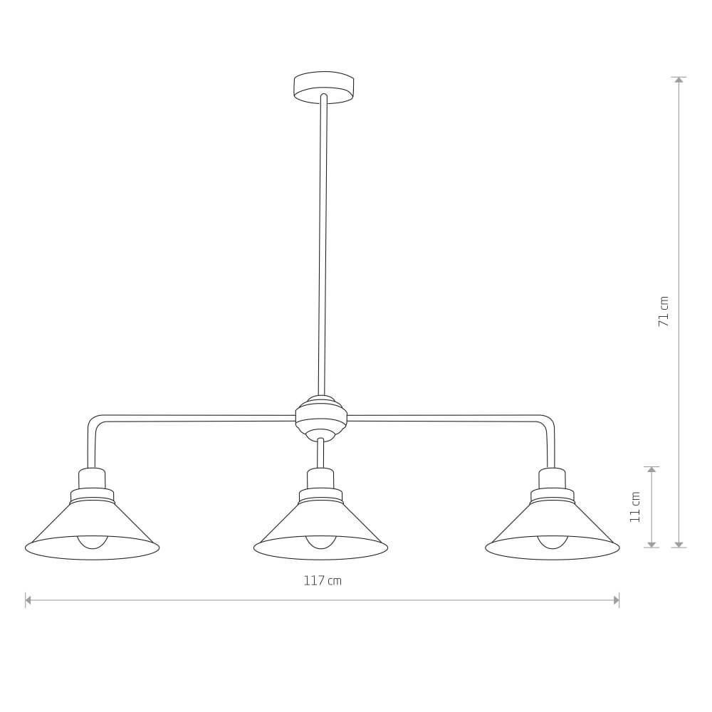Ländliche Hängelampe Craft 3x E27 Lyora 5903139915090