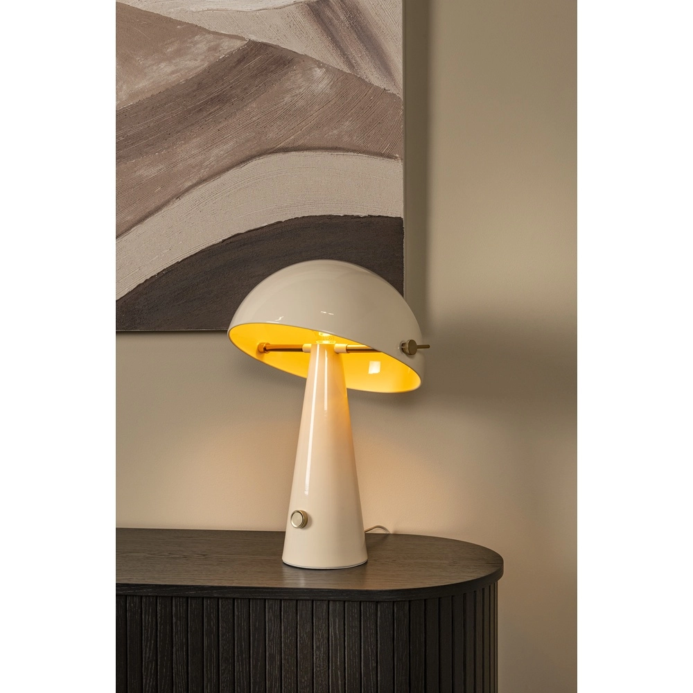Tischlampe Barone taupe Ø 38cm Lucide Vibes 5411212650115
