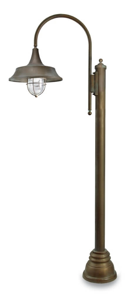 Stehlampe Atelier S – gealtertes Messing
